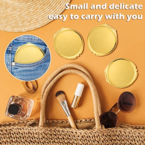 Yalikop 8 Pcs Compact Mirror Bulk, Mini Pocket Mirrors, Gold - color: Gold