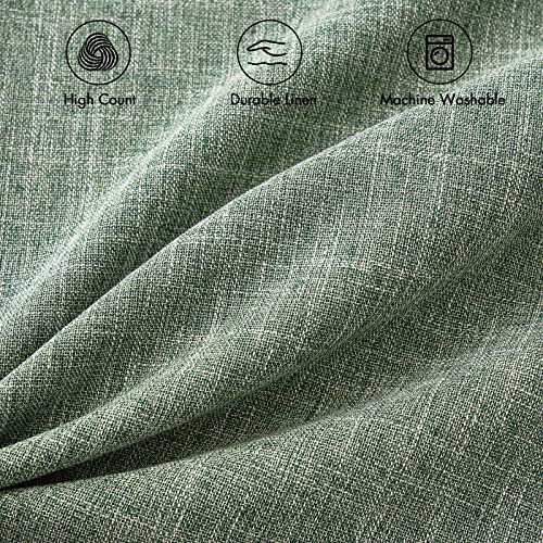 MIULEE Linen Textured Christmas Pillow Covers 16x16 Inch Sage Green - color: Sage Green, size: 16" x 16" (Pack of 2)