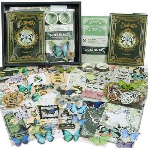 Scrapbook Supplies Kit, Vintage Junk journaling Supplies, Scrapbooking Kit - color: Forest Tales