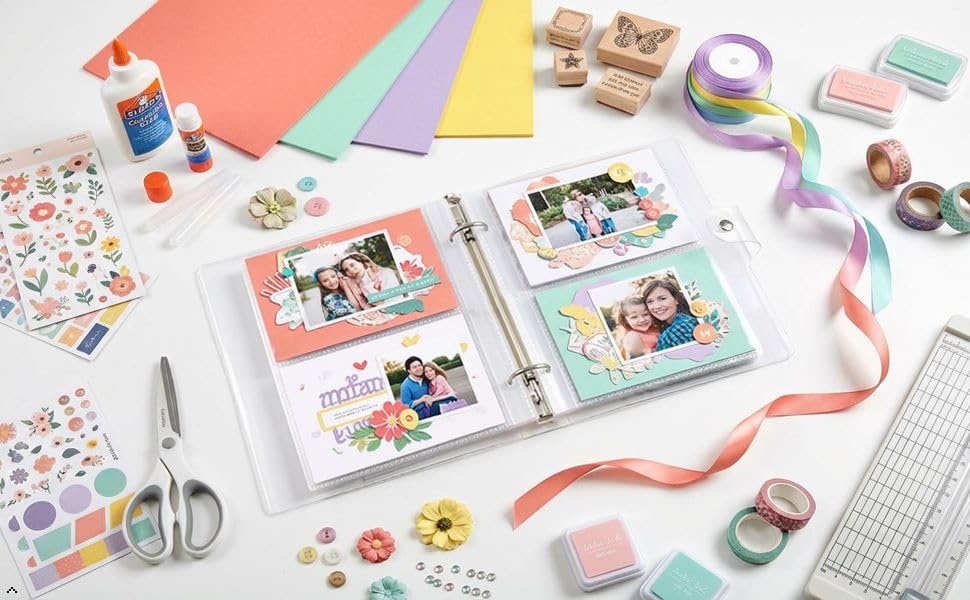 2x3 Plastic Small Photo Albums with Refillable Sleeve 50 Page 200 Pictures - color: Clean, size: 2.5x3.5"