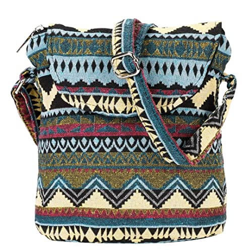 Satchel Saddle Pocket Swing pack Bag Collection Messenger Shoulder Bag Travel Purse Wallet - color: Black Stripe