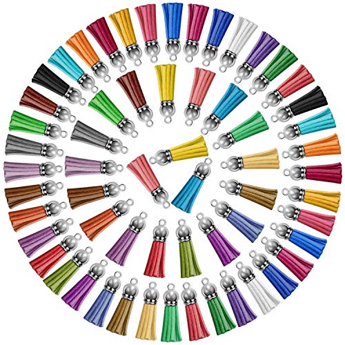 Paxcoo 120pcs Acrylic Keychain Blanks & Rings Bulk for DIY Craft Supplies - color: Multicolors