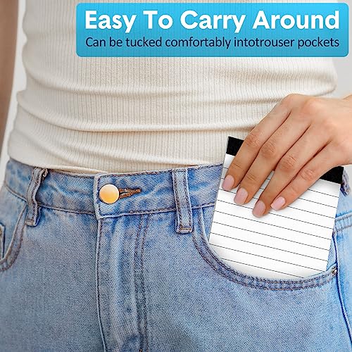 PerKoop 100 Pack Small Note Pads 4 x 6 Inch Lined Notepad Mini Memo Legal Pads with 30 Sheets Refills for Taking Notes Office School Supplies - size: 4 x 6 Inch