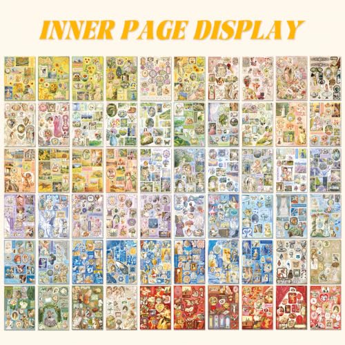 1000+ Pcs Vintage Aesthetic Sticker Book - Pre-Cut Waterproof Repositionable Cute Scrapbook Stickers for Journaling, Planners, Phone Cases & DIY Crafts, Scrapbook Supplies & Junk Journal Supplies - color: Classical Manor