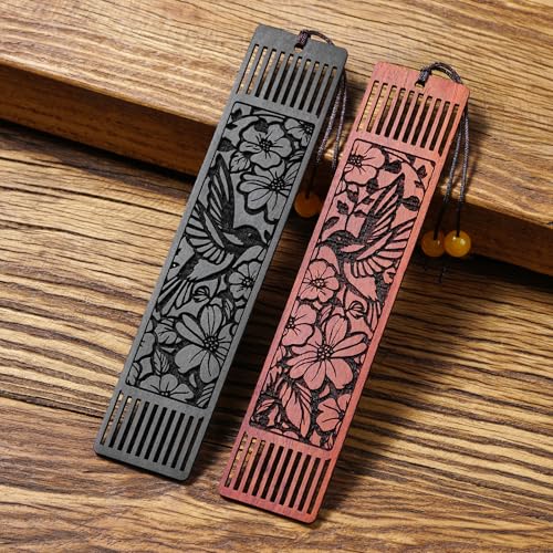 Wood Hummingbird Bookmark Gifts,Aesthetic Bookmarks Book Marks for Reading Women, Gifts for Bird Lovers (Hollow Hummingbird) - style: Hollow Hummingbird