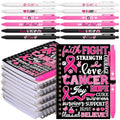 Resurhang 24 Pcs Breast Cancer Awareness Gifts Pink Ribbon Notebook Pen - style: Breast Cancer Awareness