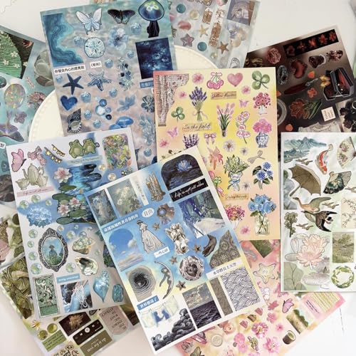 Dreamcore Japanese Stickers for Scrapbooking Supplies,Japanese Sticker Book - color: Melody