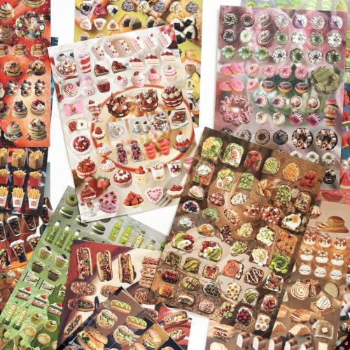 Japanese Sticker Book for Scrapbooking Supplies,Food Stickers for Planner - color: Horizon