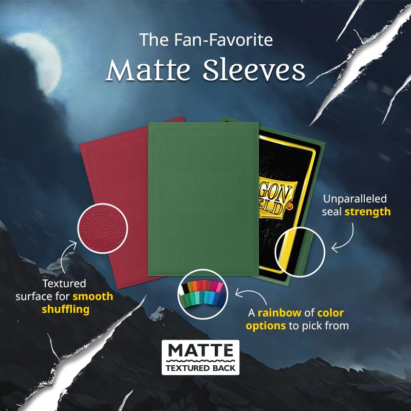 Dragon Shield | Standard Size Card Matte Sleeves | 100 CT - Smooth & Tough Premium TCG Sleeves | Compatible with Pokemon, Flesh & Blood, One Piece & Magic the Gathering | Orange - color: Orange