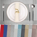 Vinyl Placemats Heat-Resistant Table Mats Washable Easy Clean Plastic Placemats for Dining Table Set of 8 (Gray) - color: 01: Gray, size: 8 Placemats