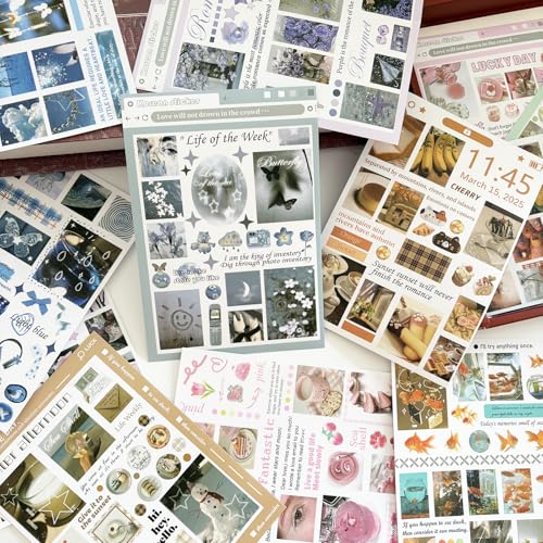 Japanese Stickers for Journaling Supplies,Daily Life Journal Stickers Book - color: Plan