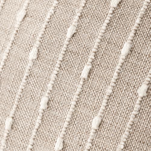 Foindtower Striped Boucle Lumbar Throw Pillow Covers 12x20 Natural Beige - color: Natural Beige, size: 20" x 12" (Pack of 2)