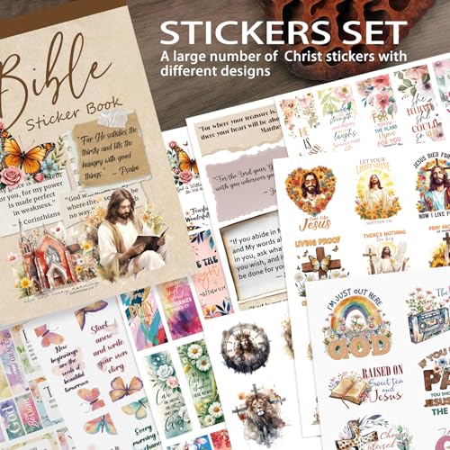 350Pcs Christian Jesus Bible Verse Catholic Stickers Book - style: Christ Sticker Book