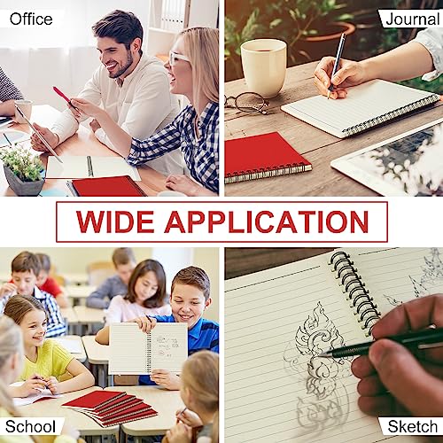 Yahenda 54 Pcs Spiral Notebooks, 1 Subject, Wide Ruled, Red - color: Red