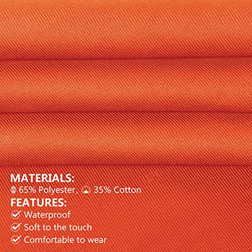Hongsome Adjustable Button Apron for Women Men Artist Painting Pottery Garden Cooking Kitchen Chef 3 Pockets Waterproof M-XXL - color: Orange