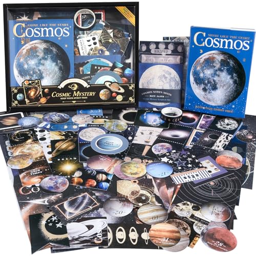 Scrapbooking Supplies Kit, Aesthetic Junk Journal Supplies, Scrapbook Kit - color: Cosmic Mystery