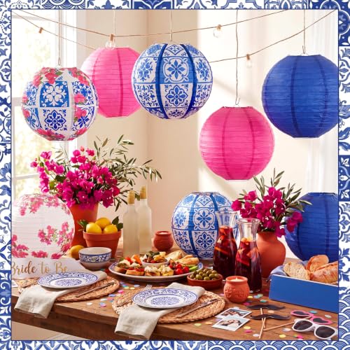 12 Pcs Mediterranean Party Decor 10" Paper Lantern for Dancing Queen