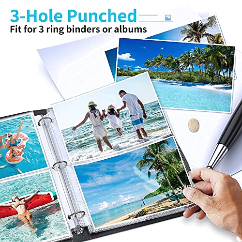 Fabmaker 30 Pack 5x7 Photo Sleeves for 3 Ring Binder, Hold 120 Photos - size: 5x7 inch 2 pocket