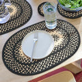 Homespice Manchester Jute Braided Placemats, Oval 13x19 Set of 4 - color: Manchester