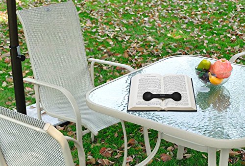 Bookmark/Weight-Page Holder-Holds Books Open and in Place-Black-by Superior Essentials - color: Black