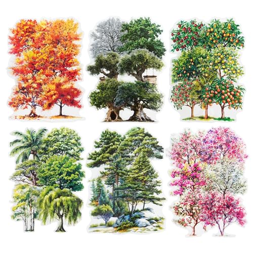 180 Pcs Tree Stickers for Scrapbooking and Journaling - color: Romantic Forest