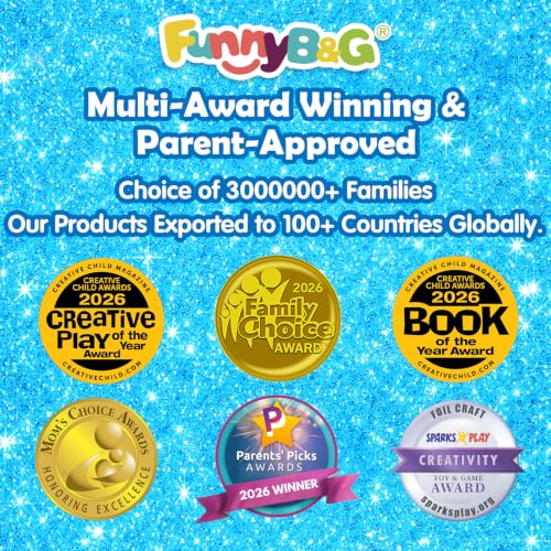 FUNNYB&G Foil Art Craft Kit for Kids, Sparkly Birthday Gift Toy for Kids - style: Love Sport