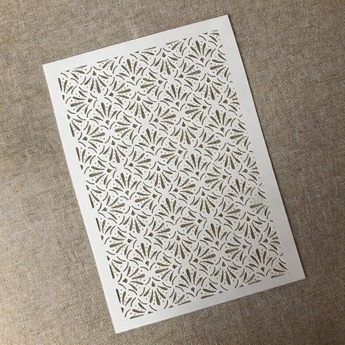 TIAMECH A4 Reusable Geometric Grass Texture Stencil for Painting - style: Grass Texture