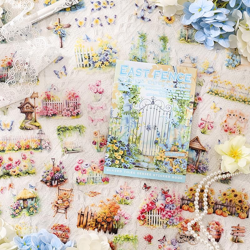 TIAMECH Glazed Tile House East Hedge Garden Sticker Book - color: East Hedge Garden