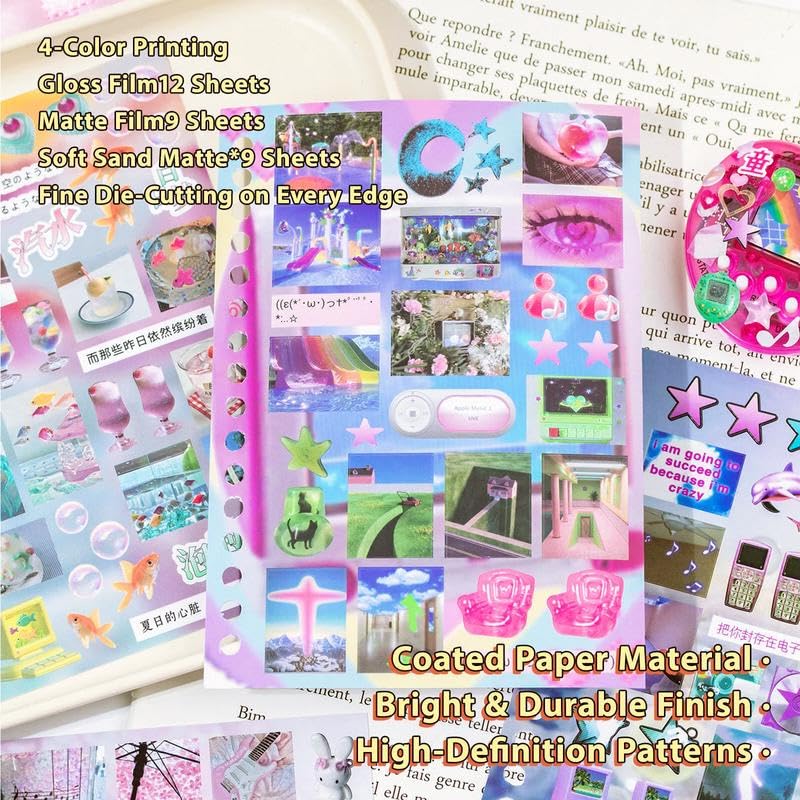 Monsoon Postbox Sticker Book, 30 Sheets Japanese Decals - color: Dream Monsoon
