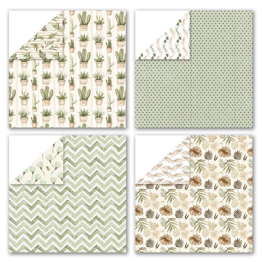 Scrapbook Paper & Scrapbooking Supplies, Boho 6x6 Double-Sided Patterned Cardstock Pad, Earthy Craft Sheets for Junk Journaling, Card Making & Scrap Book, 24 Sheets - color: Boho